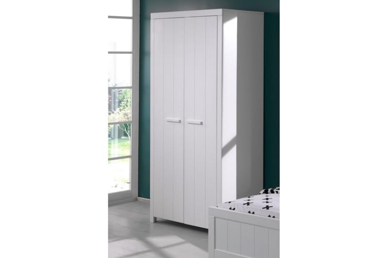 Seng med lamelbund Natbord 2-dørs garderobeskab Skrivebord Bogreol Erik - Møbler - Møbelsæt - Møbelsæt til soveværelse