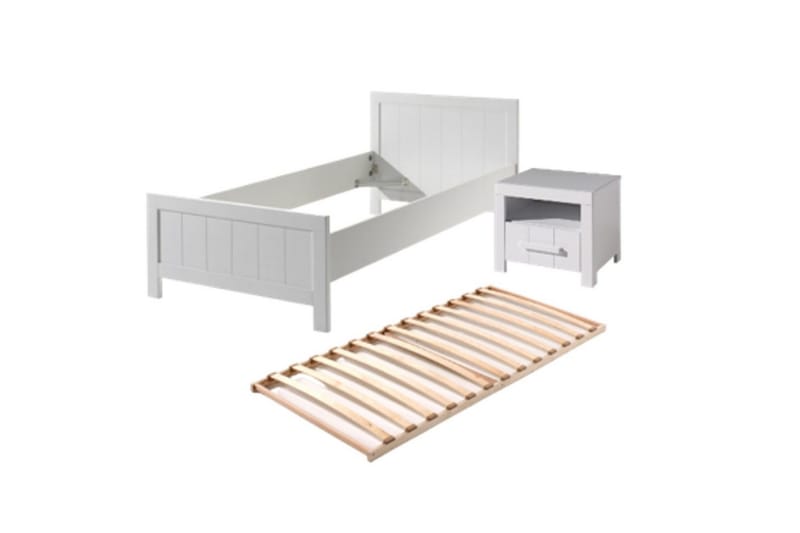 Seng med lamelbund Natbord Erik, undefined