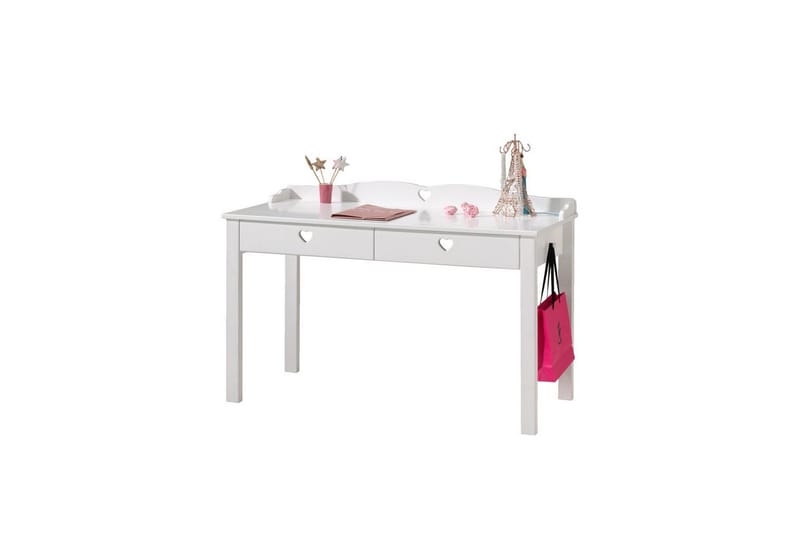 Seng med lamelbund natbord garderobe skrivebord Amori Hvid 3-døre - 3-døre - Møbler - Møbelsæt - Møbelsæt til soveværelse