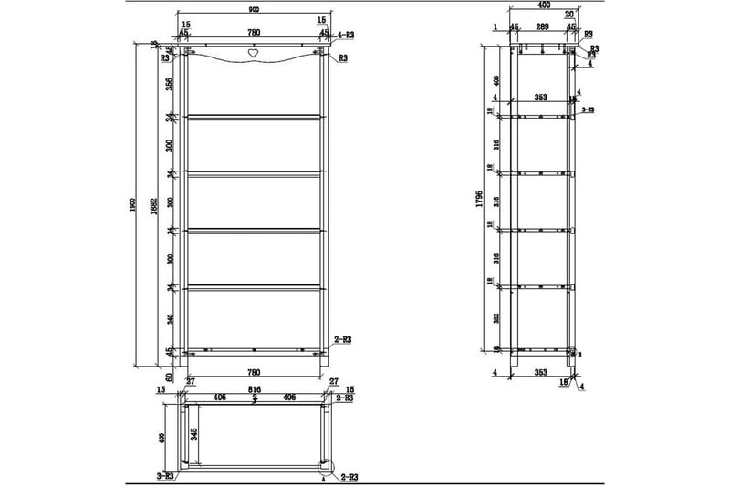 Seng med lamelbund natbord garderobe skrivebord bogreol Amori Hvid 2-døre - 2-døre - Møbler - Møbelsæt - Møbelsæt til soveværelse