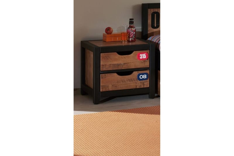 Seng med lamelbund skuffe natbord 2-dørs klædeskab Alex - Møbler - Møbelsæt - Møbelsæt til soveværelse