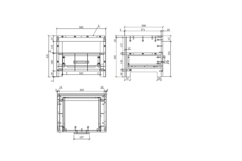 Seng med natbord 2-dørs garderobe Skrivebord Reol Skuffe Erik - Møbler - Møbelsæt - Møbelsæt til soveværelse