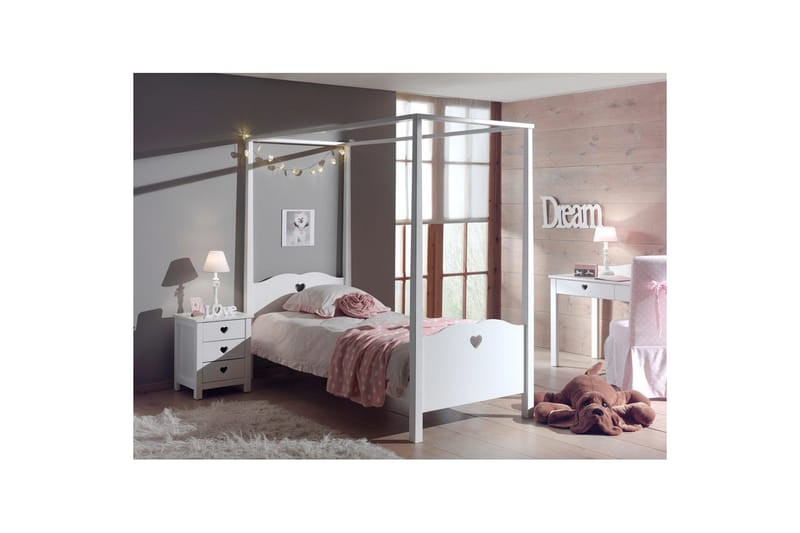 Seng med natbord Amori Hvid - Møbler - Møbelsæt - Møbelsæt til soveværelse