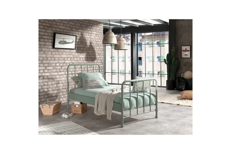 Seng med natbord Bronxx Olivengrøn - Olivengrøn - Møbler - Møbelsæt - Møbelsæt til soveværelse