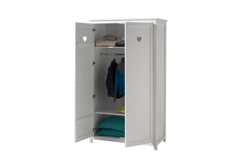 Seng med natbord garderobe Amori Hvid 2-døre - 2-døre - Møbler - Møbelsæt - Møbelsæt til soveværelse