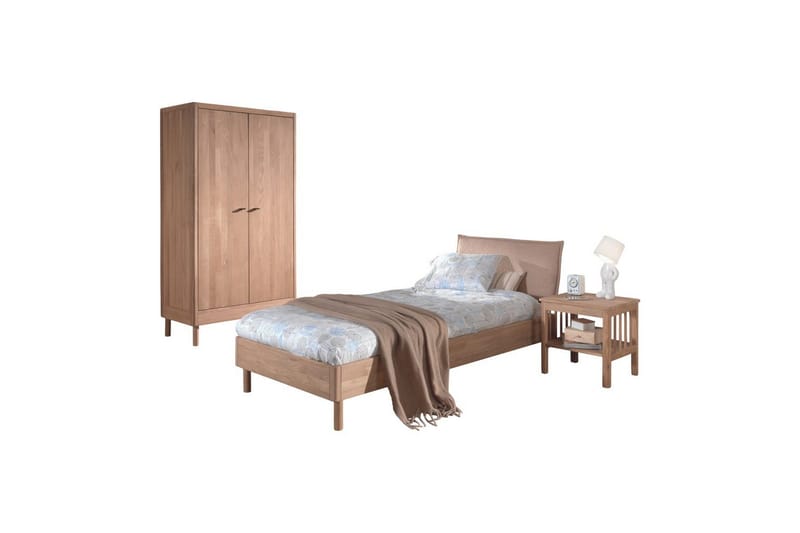 Seng med natbord garderobe Forrest Eg, Eg
