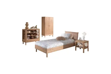 Seng med natbord garderobe puslebord Forrest Eg