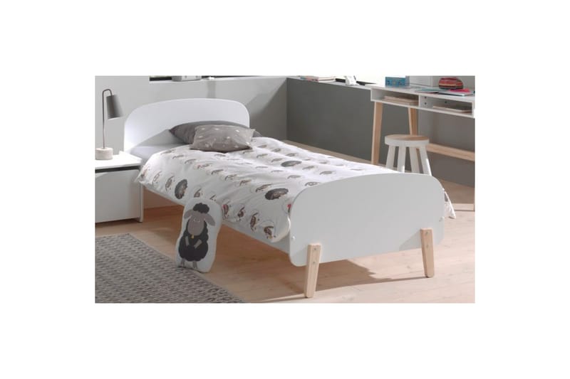 Seng med natbord Kiddy Hvid - Hvid - Møbler - Møbelsæt - Møbelsæt til soveværelse