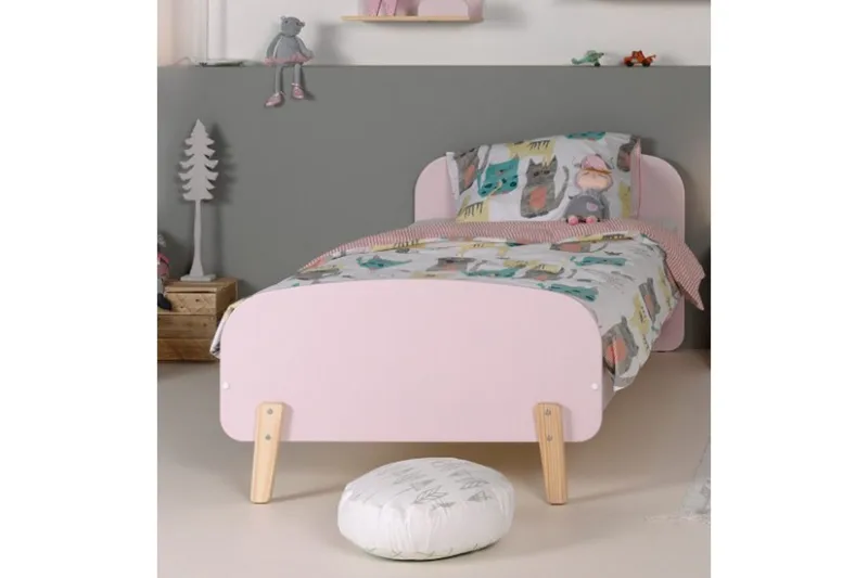 Seng med natbord Kiddy Lyserød - Lyserød - Møbler - Møbelsæt - Møbelsæt til soveværelse
