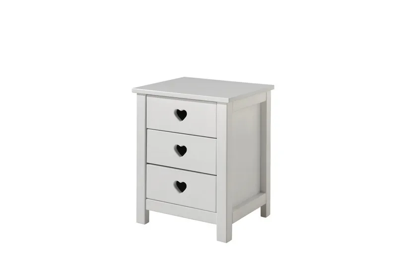 Seng med natbord klædeskab skrivebord bogreol skuffe Amori Hvid - Møbler - Møbelsæt - Møbelsæt til soveværelse