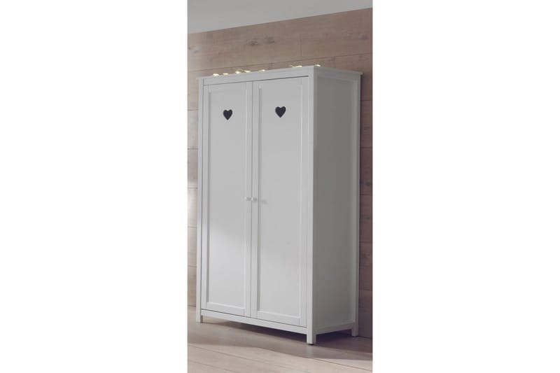 Seng med natbord klædeskab skuffe Amori Hvid 2-døre - 2-døre - Møbler - Møbelsæt - Møbelsæt til soveværelse