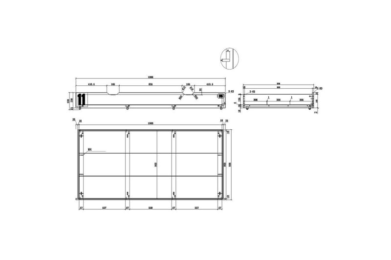 Seng med natbord skuffe garderobe kommode Alex - Møbler - Møbelsæt - Møbelsæt til soveværelse