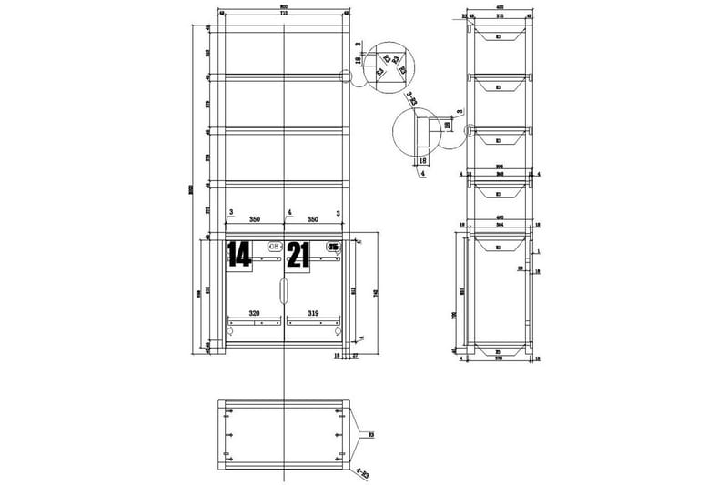 Seng med skuffe natbord garderobe bogreol Alex - Møbler - Møbelsæt - Møbelsæt til soveværelse