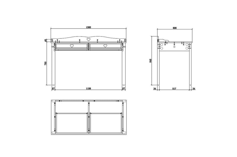 Seng med skuffe Nattebord Garderobe Skrivebord Amori Hvid - Møbler - Møbelsæt - Møbelsæt til soveværelse
