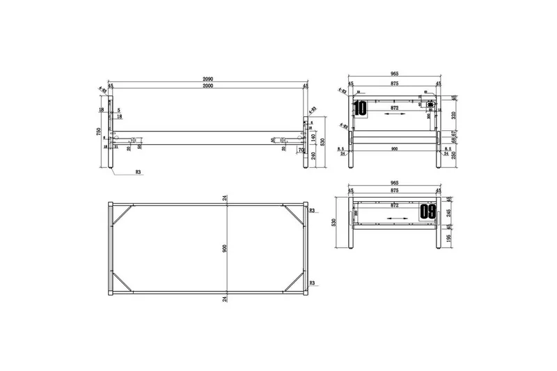 Seng med skuffe Nattebord Skrivebord Garderobe Alex - Møbler - Møbelsæt - Møbelsæt til soveværelse
