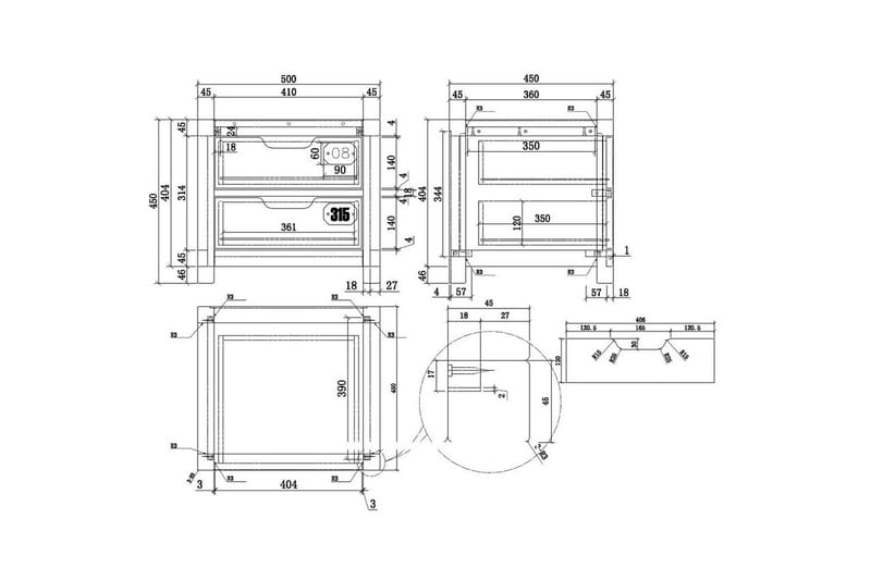 Seng med skuffe Nattebord Skrivebord Garderobe Bogreol Kommode Alex - Møbler - Møbelsæt - Møbelsæt til soveværelse