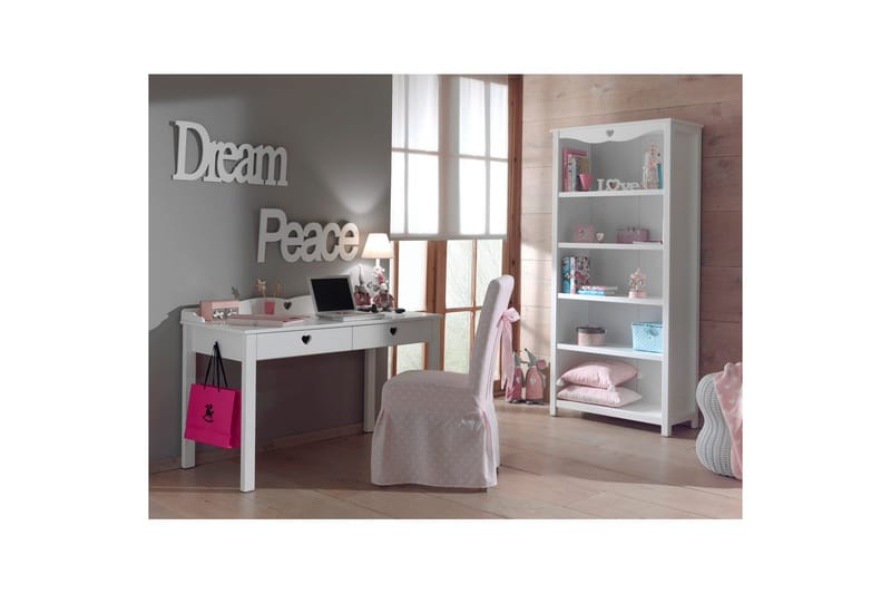 Skrivebord med reol Amori Hvid - Møbler - Møbelsæt - Møbelgruppe til kontor