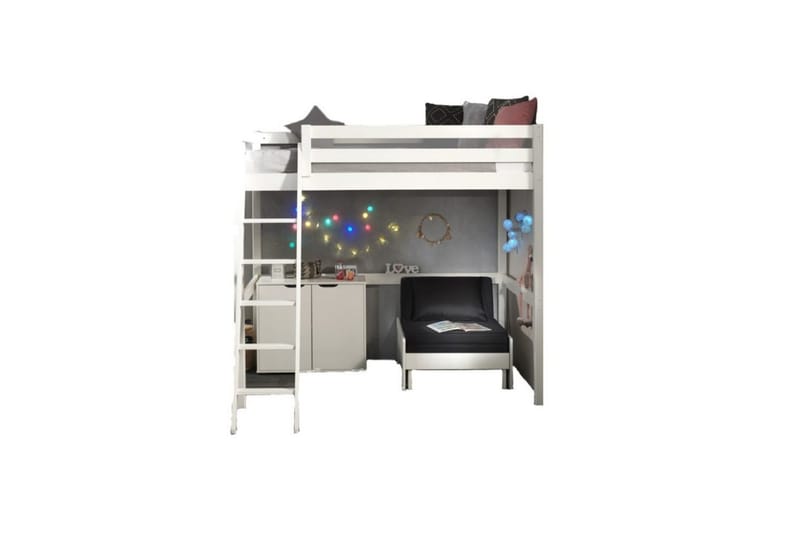Sovesofa og skab Pino Mezzanine 2-døre 140 x 200 cm - 140 x 200 cm - Møbler - Møbelsæt - Møbelsæt til soveværelse
