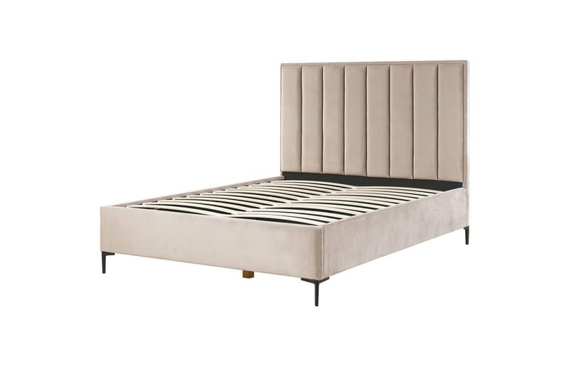 Soveværelsesæt Sezanne Beige/grå/sort, 160x200 cm, Fløjl - Beige/grå/sort, 160x200 cm, Fløjl - Møbler - Møbelsæt - Møbelsæt til soveværelse