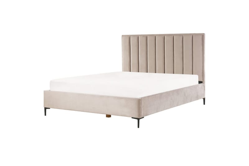 Soveværelsesæt Sezanne Beige/grå/sort, 180x200 cm, Fløjl - Beige/grå/sort, 180x200 cm, Fløjl - Møbler - Møbelsæt - Møbelsæt til soveværelse