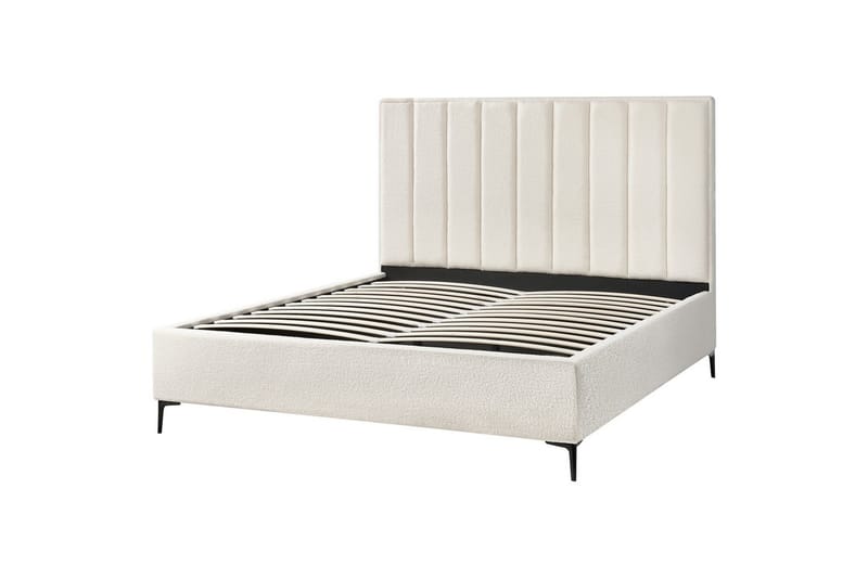 Soveværelsesæt Sezanne Hvid/Sort, 180x200 cm, Bouclé - Hvid/Sort, 180x200 cm, Bouclé - Møbler - Møbelsæt - Møbelsæt til soveværelse