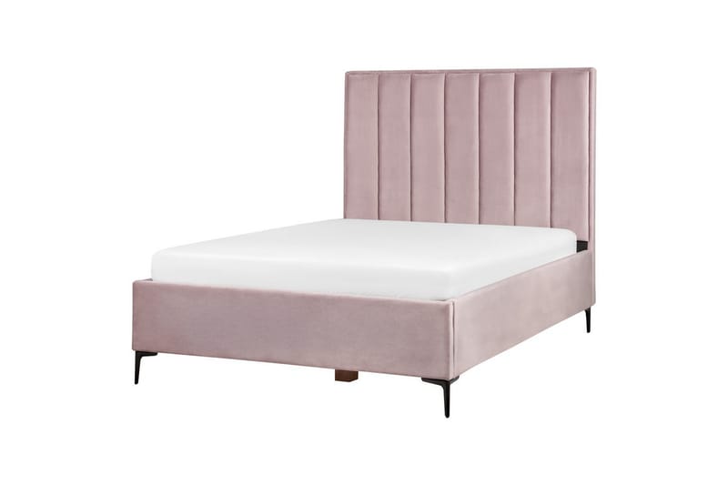 Soveværelsesæt Sezanne Rosa/Sort, 140x200 cm, Fløjl - Rosa/Sort, 140x200 cm, Fløjl - Møbler - Møbelsæt - Møbelsæt til soveværelse