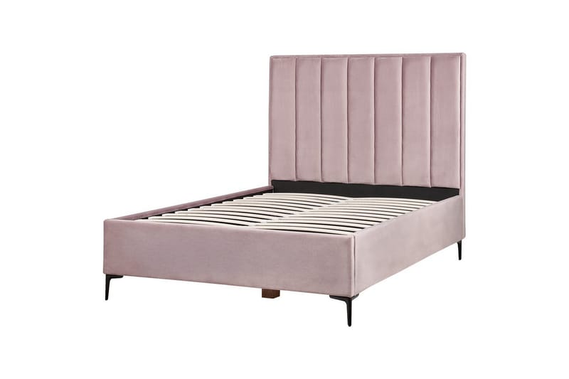 Soveværelsesæt Sezanne Rosa/Sort, 140x200 cm, Fløjl - Rosa/Sort, 140x200 cm, Fløjl - Møbler - Møbelsæt - Møbelsæt til soveværelse