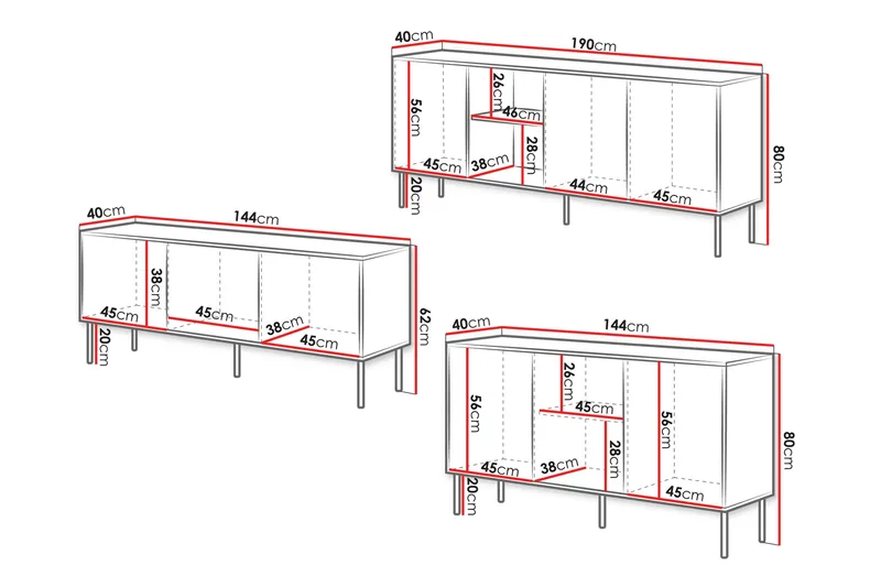 Stintino Møbelsæt Til Stuen - Beige/Brun - Møbler - Møbelsæt - Møbelsæt til stuen