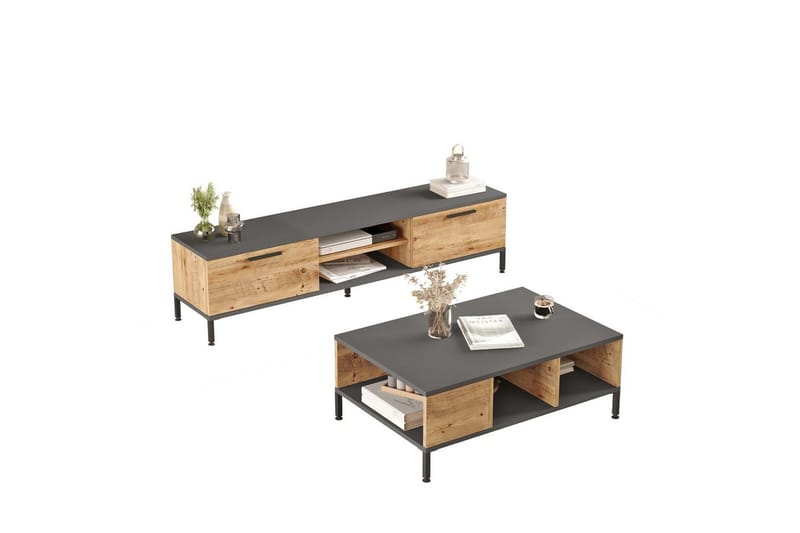 Stuemøbel Sæt Galloway Atlantisk Fyr / Antracit, Grå