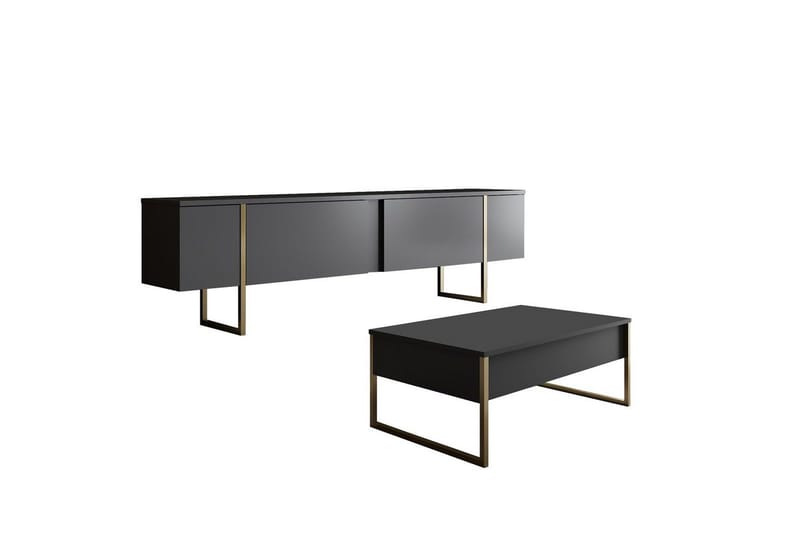 Stuemøbel Sæt Masafumie Sæt Antracit / Rany - Antracit / Rany - Møbler - Møbelsæt - Møbelsæt til stuen