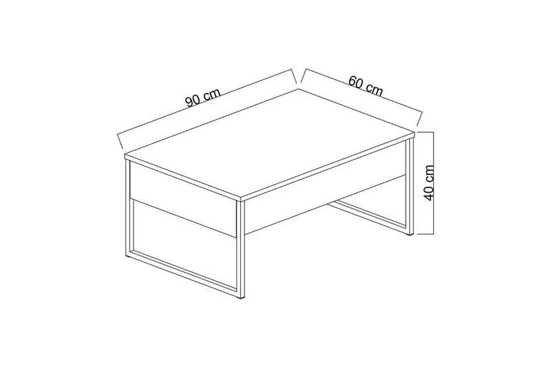 Stuemøbel Sæt Masafumie Sæt Valnød / Sort - Valnød / Sort - Møbler - Møbelsæt - Møbelsæt til stuen