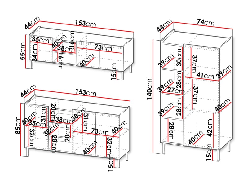 Tavrin Møbelsæt til stue - Beige - Møbler - Møbelsæt - M øbelsæt til stuen
