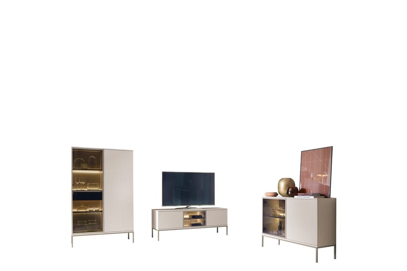 Tenorio Møbelsæt Til Stue, Beige