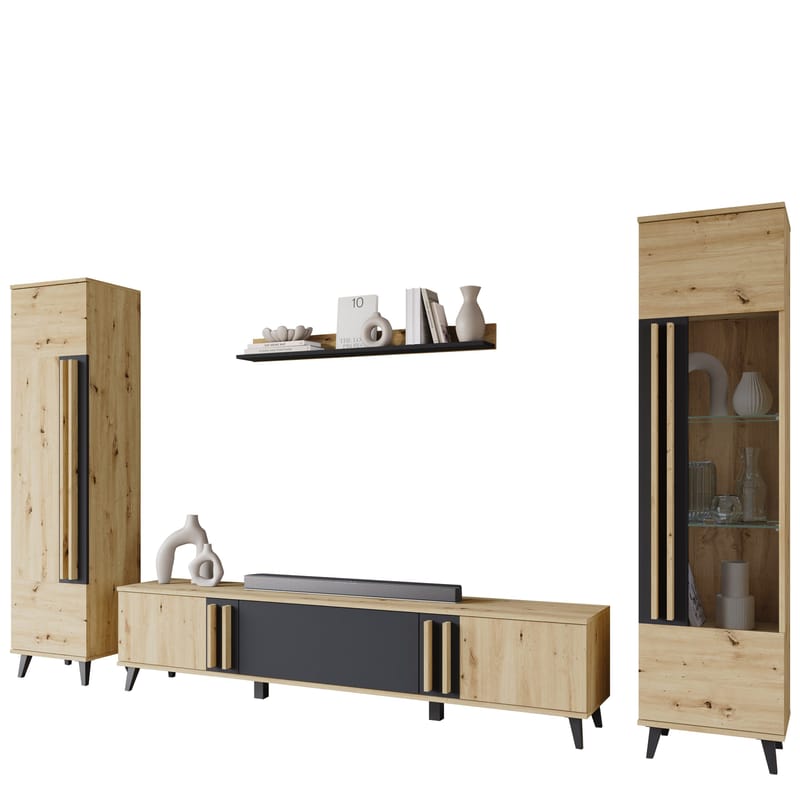 Torvos Møbelsæt til stue, Brun/Sort