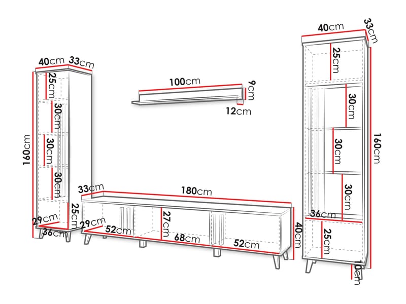 Torvos Møbelsæt til stue - Sort - Møbler - Møbelsæt - Møbelsæt til stuen