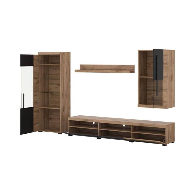 Væg enhed Roger 4 dele - Wotan Eg - Møbler - Møbelsæt - Møbelsæt til stuen