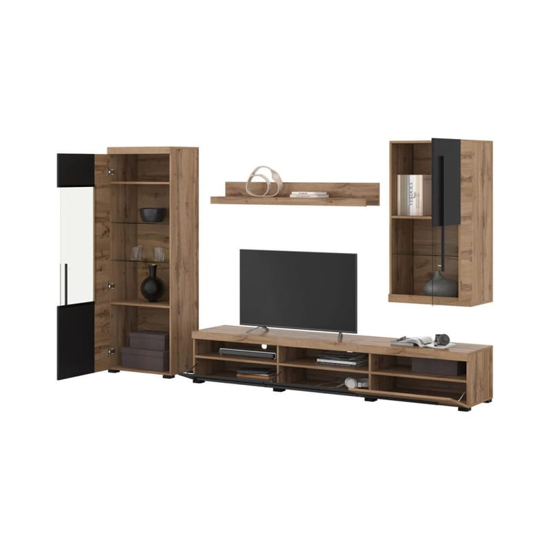 Væg enhed Roger 4 dele - Wotan Eg - Møbler - Møbelsæt - Møbelsæt til stuen