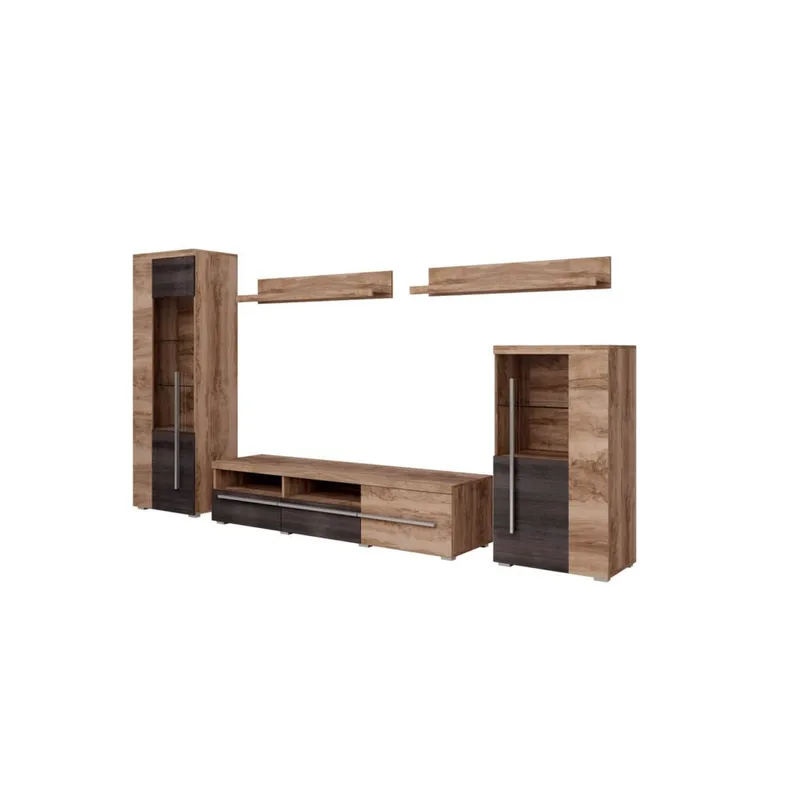 Væg enhed Roger 5 dele, Satin Valnød