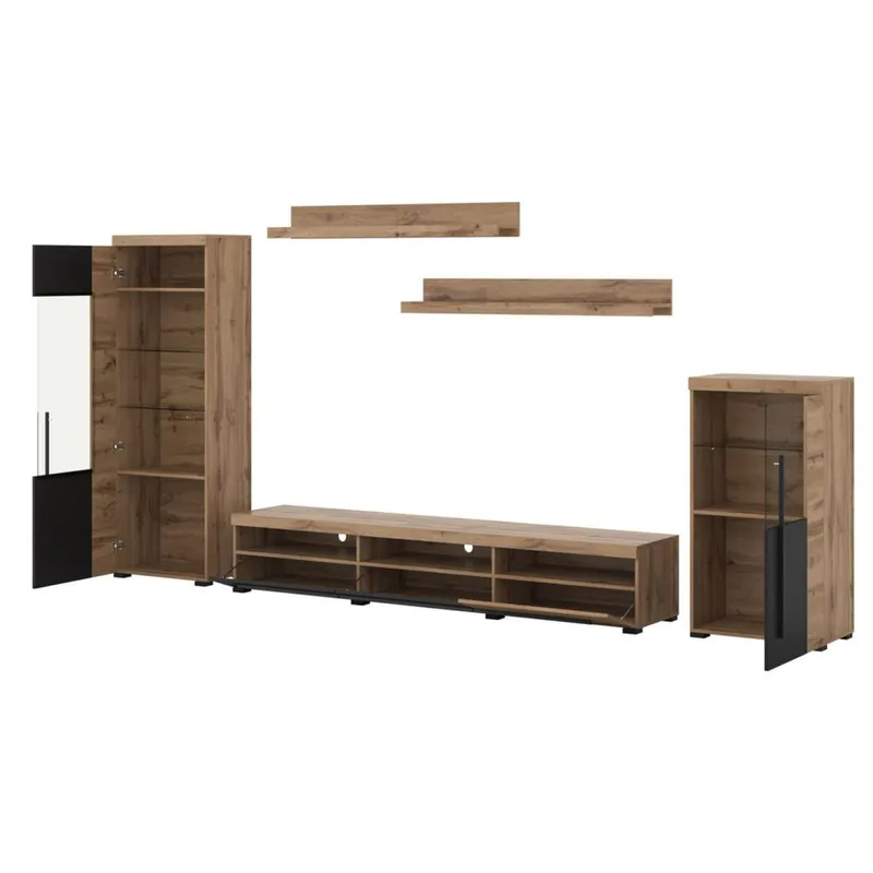 Væg enhed Roger 5 dele - Wotan Eg - Møbler - Møbelsæt - Møbelsæt til stuen