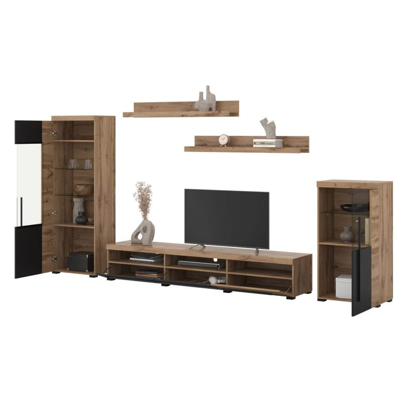 Væg enhed Roger 5 dele - Wotan Eg - Møbler - Møbelsæt - Møbelsæt til stuen