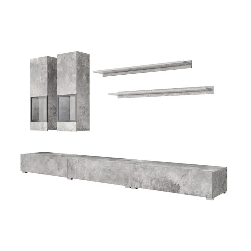 Vægskab Baros - Betonlys - Møbler - Møbelsæt - Møbelsæt til stuen