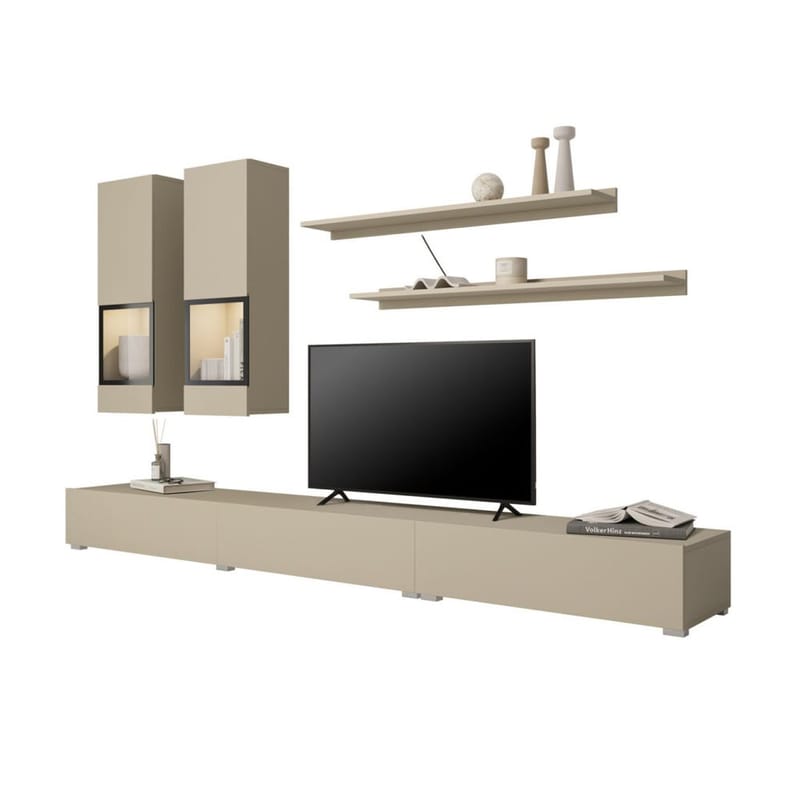 Vægskab Baros - Lys Beige - Møbler - Møbelsæt - Møbelsæt til stuen