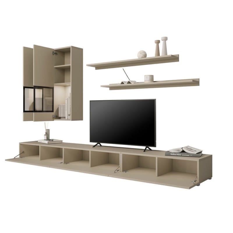 Vægskab Baros - Lys Beige - Møbler - Møbelsæt - Møbelsæt til stuen