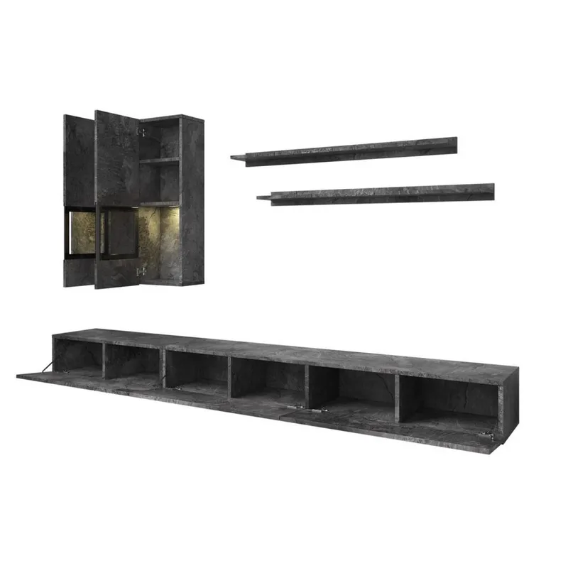 Vægskab Baros - Skifer - Møbler - Møbelsæt - Møbelsæt til stuen