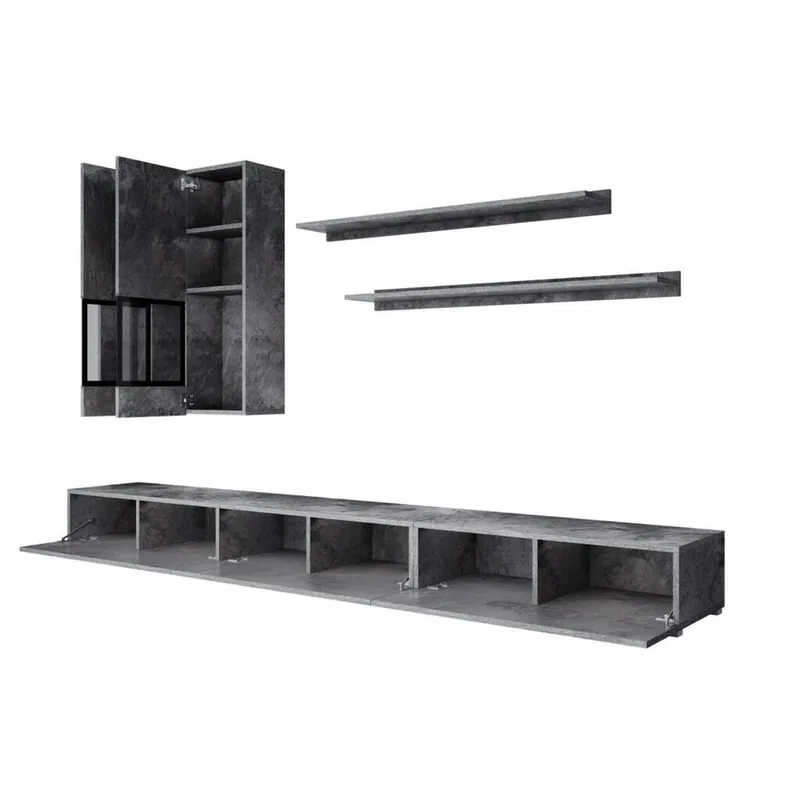 Vægskab Baros - Skifer - Møbler - Møbelsæt - Møbelsæt til stuen