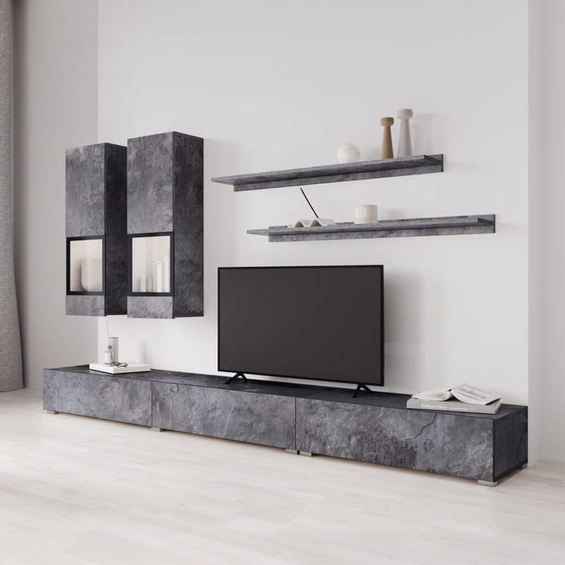 Vægskab Baros - Skifer - Møbler - Møbelsæt - Møbelsæt til stuen