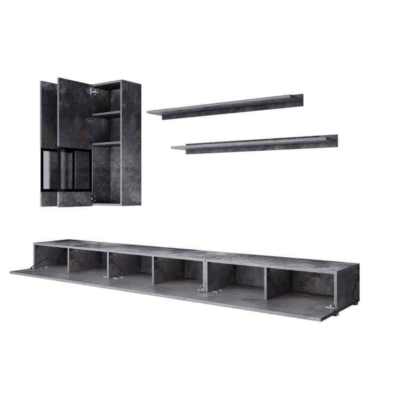 Vægskab Baros - Skifer - Møbler - Møbelsæt - Møbelsæt til stuen