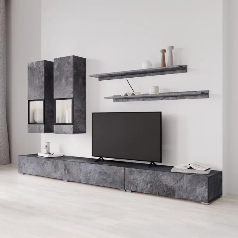 Vægskab Baros - Skifer - Møbler - Møbelsæt - Møbelsæt til stuen