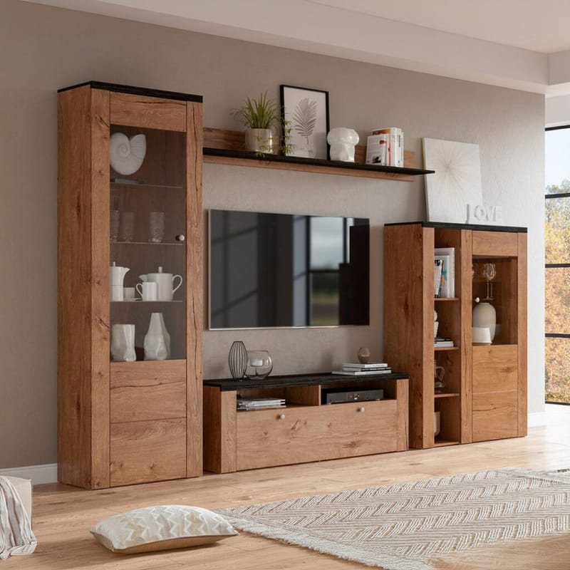 Vægskab Larona (05+41+02+44) - Lefkas Eg - Touchwood - Møbler - Møbelsæt - Møbelsæt til stuen