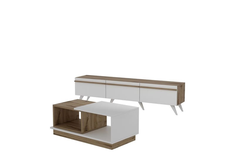 Valentina Møbelsæt til Stuen - Hvid/Blå - Møbler - Møbelsæt - Møbelsæt til stuen